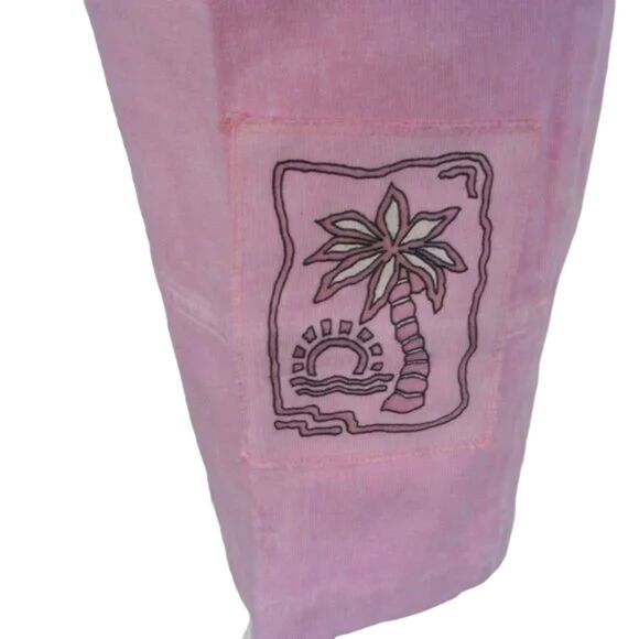 PRODUCE COMPANY Pants, L, Pink, Cropped, Elastic Waist, Umbrellas, Tree - Picture 8 of 12